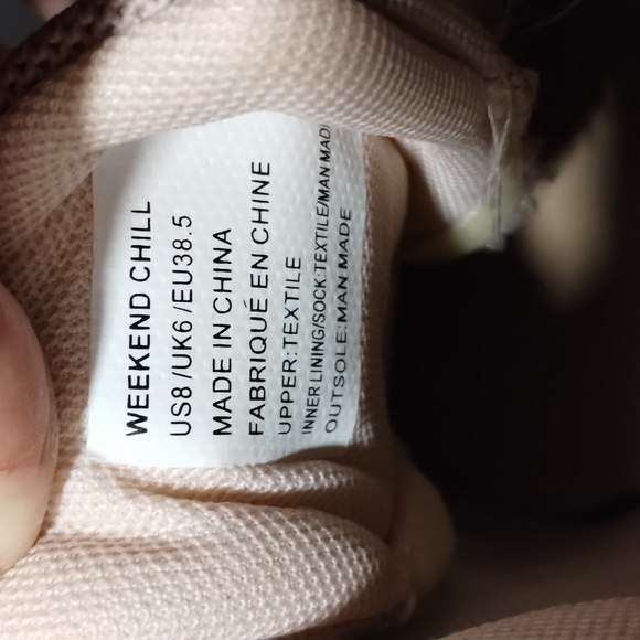 JustFab Weekend Chill Shoes blush pink Sz 8 Excellent condition - Picture 11 of 11